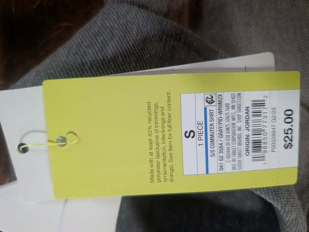 Target Commuter Shirt Size S Gray